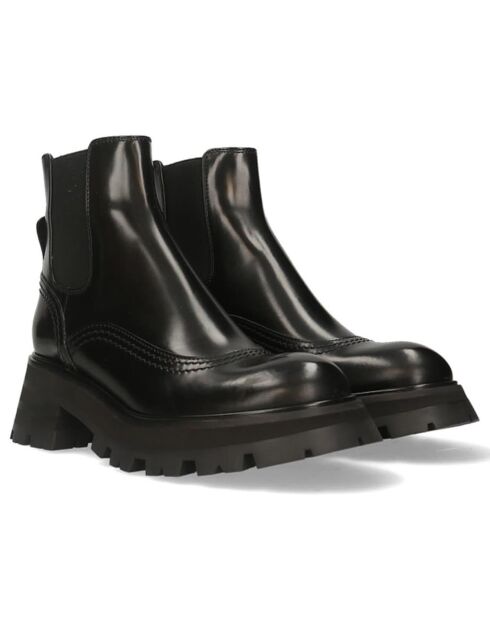 Chelsea Boots en Cuir noires - Talon 6 cm